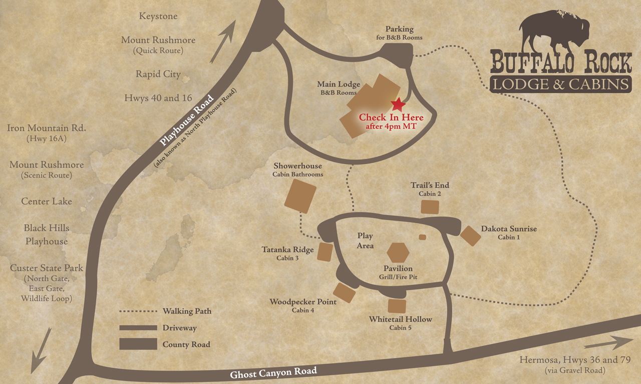 Buffalo Rock Lodge & Cabins Property Map